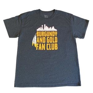 Washington Redskins Football Burgundy & Gold Fan Club T Shirt Men’s L Dallas TX